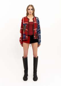 Bb Vintage: Remake/ reconstructed flannel tartan jacket