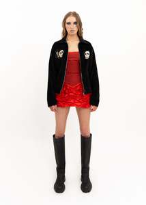 Embroidered velvet Japanese souvenir jacket