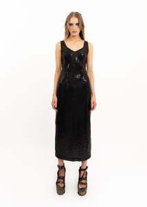 Vintage sequinned evening dress