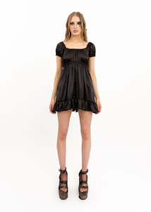 Sleeping Profit: Satin babydoll dress