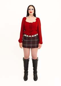 Vintage Femme Womenswear: Italia polka dot button front blouse