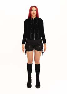 Vintage Femme Womenswear: Velvet military style jacket