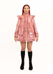 Vintage Femme Womenswear: Meadham Kirchoff for Topshop glitter ruffle rain coat