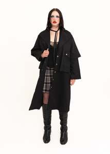Awatea: Basalt Layered Trench Coat