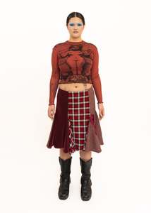 Lilith screen printed mesh top *secondhand