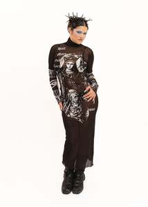 Hail Mary mesh midi dress