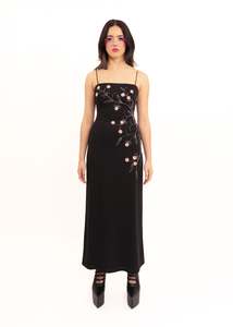 Bb Vintage: Evening dress with floral appliquè