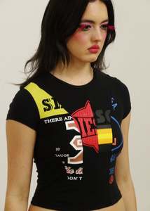Bb Vintage: T-Cutie Patchwork 'reconstructed' logo tee