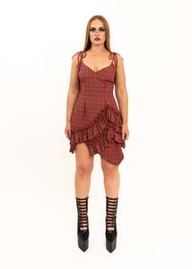 Tartan Mini Fray Dress