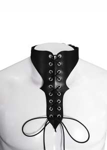 Viper Lace Up Leather Choker