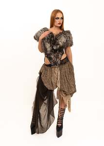 Vintage fox fur stole/ shawl