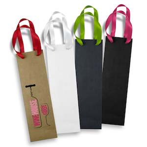 Wine Glasses And Accessories: Wine Ribbon Handle Paper Bag