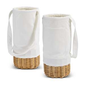 Wine Glasses And Accessories: Keepsake Wicker Wine Carrier