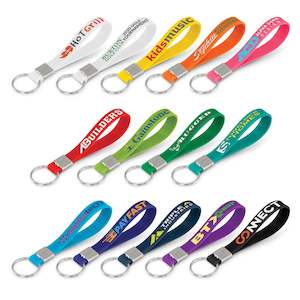 Woven Silicone Key Rings: Silicone Key Ring - Debossed