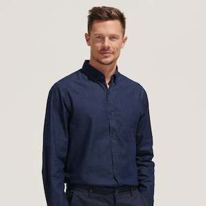 Work Shirts: SOLS Barry Men's Denim Shirt