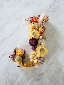 Frontpage: Dried Floral Letters