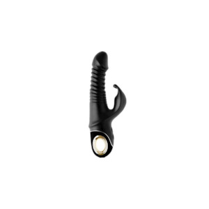 Clitoris Toys: Share Satisfaction Galactic Thrusting Rabbit Vibrator Black