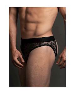 Lace Open Back Brief l/xl