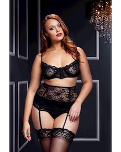 Lacy Bra Cincher Panty 3 Pc Set