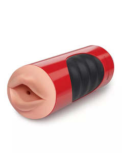 Masterbators: Pipedream Extreme Toyz Mega Grip Vibrating Stroker Mouth