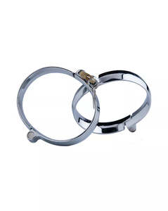 Bondage 1: Kink - Silver Cuffs with Padlock 60mm x 79mm Weight 256g