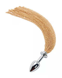 Kink Anal Plug - Metal Tassel 11 inch