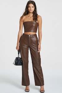 Crossin Bustier Top | Chocolate