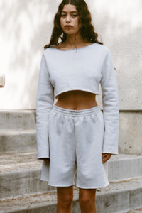 Womens Shorts: Jordan fleece short | Ash Grey