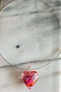 Baobei: Glass Pendant | Pink