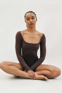 Gil Rodriguez 1: EL TIGRE LONG SLEEVE BODYSUIT | CHOCOLATE