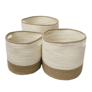 Jute Storage Basket Set of 3