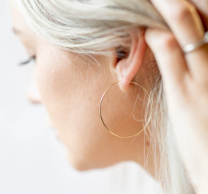 Nz Handmade Jewellery: Lusso Muse -Large  Hoop