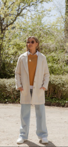 Bande Studio: Bande Studio Polly Check Coat - Nougat