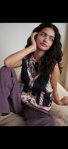 Womens Tops: Lollys Laundry - Cairo Vest - Flower print
