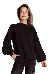 Womens Jackets Jumpers: Zhrill - Mareen Game Sweatshirt Jet Black