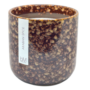 Ceramic Candles: Ceramic Maroon Bubble Effect - Arabian Spice