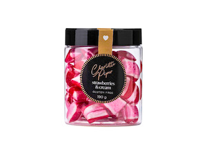 Charlotte Piper Handmade Chocolates: Charlotte Piper Strawberries + Cream Hard Candy 190g