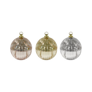 Candles: NEW! Mini Christmas Bauble Trio: Modern
