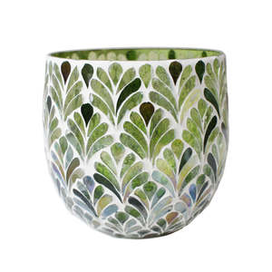 Lavida: Vase/lantern Palm Green Med