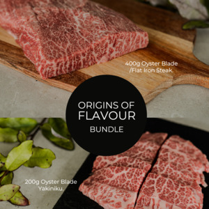 Nz Wagyu: Origins Of Flavour Bundle | Oyster Blade/Flat Iron combo