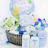 Flowers Gift Items: Baby Boy Gift Basket