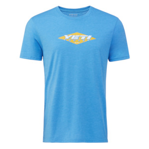 Yeti Casual Clothing: DIAMOND RIDE TEE AZURE BLUE
