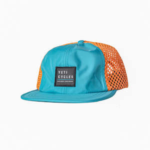 Yeti Casual Clothing: TECH TRUCKER PATCH HAT TURQ/ORANGE