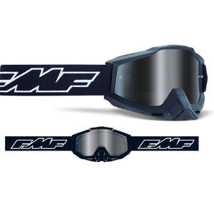 Accessories Goggles: FMF POWERBOMB Goggle Rocket Black - Mirror Silver Lens