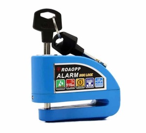 Accessories Locks: Brake Disc Alarm Lock - Blue
