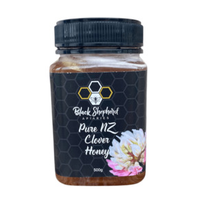 Pure New Zealand Liquid Honey Clover 500g Black Shepherd Apiaries