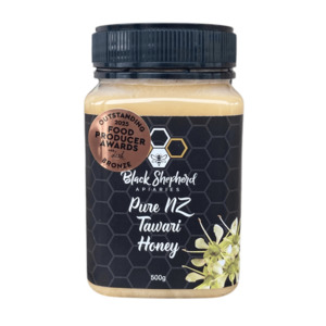 Pure New Zealand Tawari Creamed Honey 500g Black Shepherd Apiaries