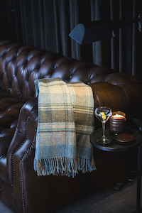 Blankets And Throws: Throw Blanket - Bronte by Moon  - Snowhill Eau de Nil