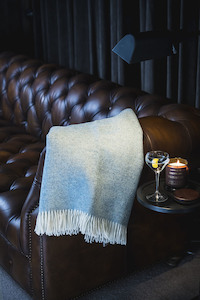 Blankets And Throws: Throw Blanket - Bronte by Moon  - New Aqua