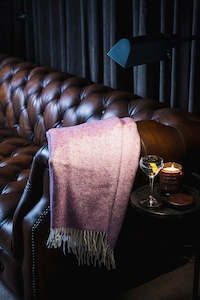 Throw Blanket - Bronte by Moon  - Purple Herringbone